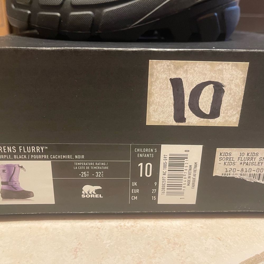 Sorel children’s flurry snow boots